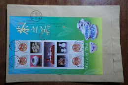 China.  Souvenir  Sheet   On Registered Envelope - Storia Postale