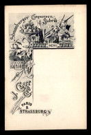 MENU - J. CLOT & CIE, CONSERVES, STRASBOURG - VUE DE SELESTAT AU VERSO - FORMAT 9 X 14 CM - Menus