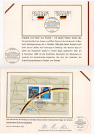 Germany 1990 FDC Folder Scott 1612-1613 & 1619 S/S - German Reunification & Opening Of The Berlin Wall 1st Anniversary - 1981-1990