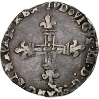 France, Louis XIII, 1/4 Écu De Navarre, 1621, Saint-Palais, Argent, TTB - 1589-1610 Heinrich IV.