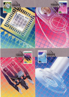 Australia 1987 Achievements In Technology  Set Of 4 Maximum Cards - Maximumkarten (MC)