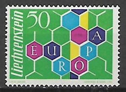 LIECHTENSTEIN  1960  EUROPA  UNIF. 355  MLH  VF - Unused Stamps