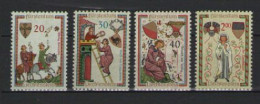 LIECHTENSTEIN  1962. MENESTRELLI  UNIF. 373-376 MNH XF - Unused Stamps