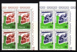 ITALIEN MI-NR. 1325-1326 POSTFRISCH(MINT) 4er BLOCK MITLÄUFER 1970 - NATURSCHUTZJAHR - Idee Europee