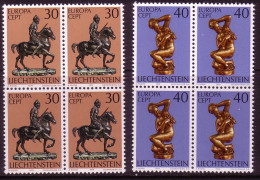 LIECHTENSTEIN MI-NR. 600-601 POSTFRISCH(MINT) 4er BLOCK EUROPA 1974 SKULPTUREN - 1974