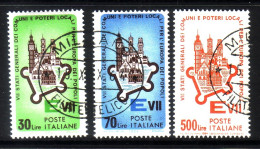 ITALIEN MI-NR. 1166-1168 GESTEMPELT(USED) MITLÄUFER 1964 GENERALVERSAMMLUNG Des EUROPÄISCHEN STÄDTETAGES - Idee Europee