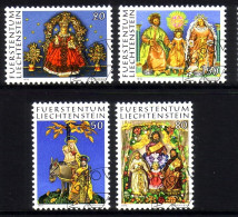 LIECHTENSTEIN MI-NR. 662-665 GESTEMPELT(USED)o WEIHNACHTEN 1976 KLOSTERARBEITEN AUS WACHS - Usati