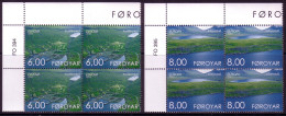 FÄRÖER MI-NR. 402-403 POSTFRISCH(MINT) 4er BLOCK EUROPA 2001 WASSER - 2001