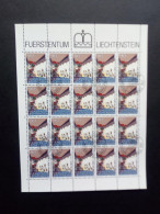 LIECHTENSTEIN MI-NR. 919-920 GESTEMPELT(USED) KLEINBOGENSATZ SCHLOSS VADUZ 1987 - Blocs & Feuillets