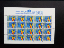 LIECHTENSTEIN MI-NR. 846-848 GESTEMPELT(USED) KLEINBOGENSATZ SOMMEROLYMPIADE LOS ANGELES 1984 - Blocs & Feuillets