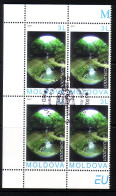 MOLDAWIEN MI-NR. 388 GESTEMPELT(USED) 4er BLOCK EUROPA 2001 WASSER - 2001