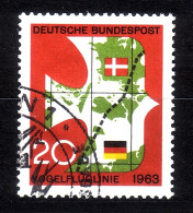 DEUTSCHLAND MI-NR. 399 GESTEMPELT(USED) MITLÄUFER 1963 EINWEIHUNG DER VOGELFLUGLINIE - Idee Europee