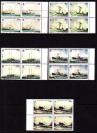 ALDERNEY MI-NR. 32-36 POSTFRISCH(MINT) 4er BLOCK SCHIFFE SCHIFFWRACKS 1987 - Ships