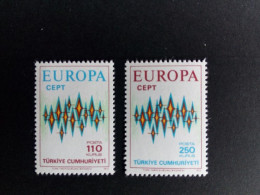 TÜRKEI MI-NR. 2253-2254 POSTFRISCH EUROPA 1972 - STERNE - 1972