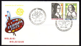 BELGIEN MI-NR. 1818-1819 FDC CEPT 1975 GEMÄLDE VON DIRK BOUTS STEMPEL BRÜSSEL - 1975