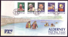 ALDERNEY MI-NR. 116-120 FDC TAUCHVEREIN - TAUCHGERÄTE 1998 - Alderney