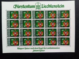 LIECHTENSTEIN MI-NR. 793-796 GESTEMPELT(USED) KLEINBOGENSATZ WAPPEN (III) 1982 - Blocs & Feuillets