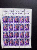 LIECHTENSTEIN MI-NR. 884-886 GESTEMPELT(USED) KLEINBOGENSATZ WEIHNACHTEN 1985 - Blocs & Feuillets