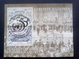 UNO WIEN BLOCK 6 GESTEMPELT(USED) 50 JAHRE UNO 1995 - Blocs-feuillets