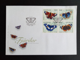 SCHWEDEN MI-NR. 2125-2128 FDC SCHMETTERLINGE 1999 BUTTERFLIES - Vlinders