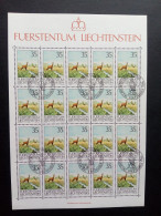 LIECHTENSTEIN MI-NR. 907-909 GESTEMPELT(USED) KLEINBOGENSATZ JAGDWESEN(I) 1986 REH GEMSE HIRSCH - Blocs & Feuillets