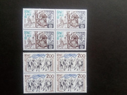 FRANKREICH MI-NR. 2259-2260 POSTFRISCH 4er BLOCK EUROPA 1981 FOLKLORE TANZEN - 1981