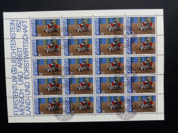 LIECHTENSTEIN MI-NR. 802-805 GESTEMPELT(USED) KLEINBOGENSATZ MENSCH UND ARBEIT LANDWIRTSCHAFT 1982 - Blocs & Feuillets