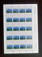 LIECHTENSTEIN MI-NR. 1016-1019 POSTFRISCH KLEINBOGENSATZ GEMÄLDE SCHWEIZERISCHER KÜNSTLER 1991 - BERGE - Blocs & Feuillets