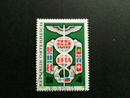 ÖSTERREICH MI-NR. 1813 GESTEMPELT(USED) 25 JAHRE EFTA 1985 FLAGGEN - Idées Européennes