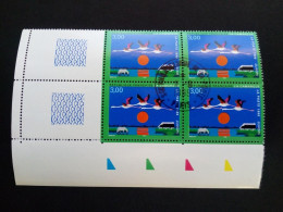 FRANKREICH MI-NR. 3382 O 4er BLOCK EUROPA 1999 NATIONALPARKS FLAMINGOS - 1999