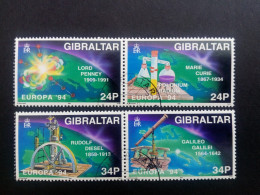 GIBRALTAR MI-NR. 683-686 GESTEMPELT EUROPA 1994 ENTDECKUNGEN + ERFINDUNGEN - 1994