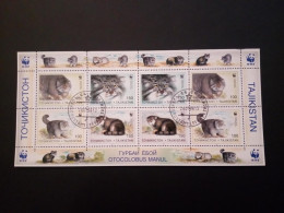 TADSCHIKISTAN MI-NR. 94-97 GESTEMPELT(USED) KLEINBOGEN WWF 1996 MANUL KATZE - Felinos