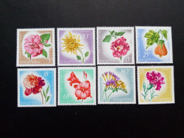 ALBANIEN MI-NR. 1143-1150 POSTFRISCH BLUMEN 1967 MALVE KAMELIE ROSE FREESIE GLADIOLE NELKE - Rosas