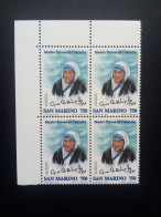 SAN MARINO MI-NR. 1650 POSTFRISCH(MINT) 4er BLOCK EUROPA 1996 - BERÜHMTE FRAUEN MUTTER TERESA - 1996