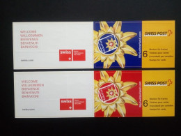 SCHWEIZ MH 0-129 + 0-130 GESTEMPELT FERIENGRÜSSE 2002 - Booklets