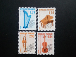 FRANKREICH MI-NR. 2739-2742 C POSTFRISCH(MINT) MUSIKINSTRUMENTE 1989 HARFE VIOLINE TROMPETE FLÜGEL - 1989-2008