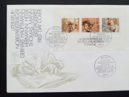 DEUTSCHLAND BLOCK 16 FDC NOBELPREISTRÄGER GERHART HAUPTMANN HERMANN HESSE THOMAS MANN - Nobel Prize Laureates