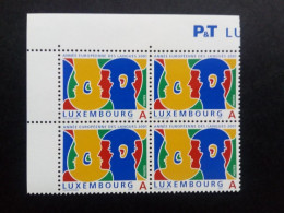 LUXEMBOURG MI-NR. 1543 POSTFRISCH(MINT) 4er BLOCK MITLÄUFER 2001 JAHR DER SPRACHEN - Idee Europee