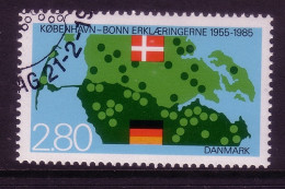 DÄNEMARK MI-NR. 829 GESTEMPELT(USED) MITLÄUFER 1985 BONN-KOPENHAGENER ERKLÄRUNG - Idee Europee