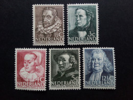 NIEDERLANDE MI-NR. 313-317 * MIT FALZ SOMMERMARKEN 1938 REMBRANDT - Unused Stamps