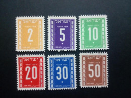 ISRAEL PORTO MI-NR. 6-11 POSTFRISCH(MINT) ZIFFERN 1949 - Timbres-taxe