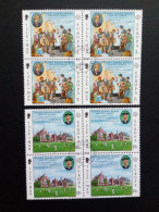 ISLE OF MAN MI-NR. 164-165 GESTEMPELT(USED) 4er BLOCK EUROPA 1980 PERSÖNLICHKEITEN - 1980