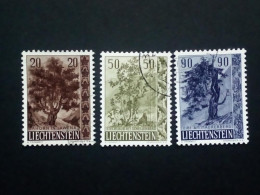 LIECHTENSTEIN MI-NR. 371-373 GESTEMPELT(USED) HEIMATLICHE BÄUME UND STRÄUCHER (II) EIBE - Usati