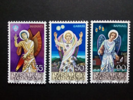 LIECHTENSTEIN MI-NR. 910-912 GESTEMPELT(USED) WEIHNACHTEN 1986 ERZENGEL - Used Stamps