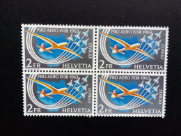 SCHWEIZ MI-NR. 780 POSTFRISCH(MINT) 4er BLOCK PRO AERO 1963 SEGELFLUGZEUG - Nuovi