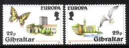 GIBRALTAR MI-NR. 503-504 POSTFRISCH(MINT) EUROPA 1986 UMWELTSCHUTZ SCHMETTERLING MÖWE - 1986