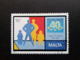 MALTA MI-NR. 824 GESTEMPELT MITLÄUFER 1989 - 40 JAHRE EUROPARAT - Idee Europee