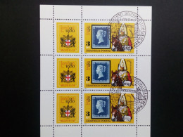 UNGARN MI-NR. 3429 A GESTEMPELT(USED) KLEINBOGEN BRIEFMARKENAUSSTELLUNG LONDON 1980 - Briefmarken Auf Briefmarken