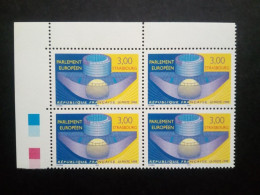 FRANKREICH MI-NR. 3349 POSTFRISCH(MINT) 4er BLOCK EUROPAPARLAMENT STRASBURG 1998 - Idee Europee