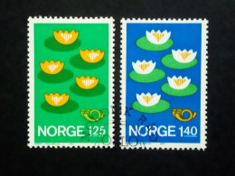 NORWEGEN MI-NR. 737-738 GESTEMPELT(USED) NORDEN 1977 - UMWELTSCHUTZ - SEEROSEN - Idee Europee